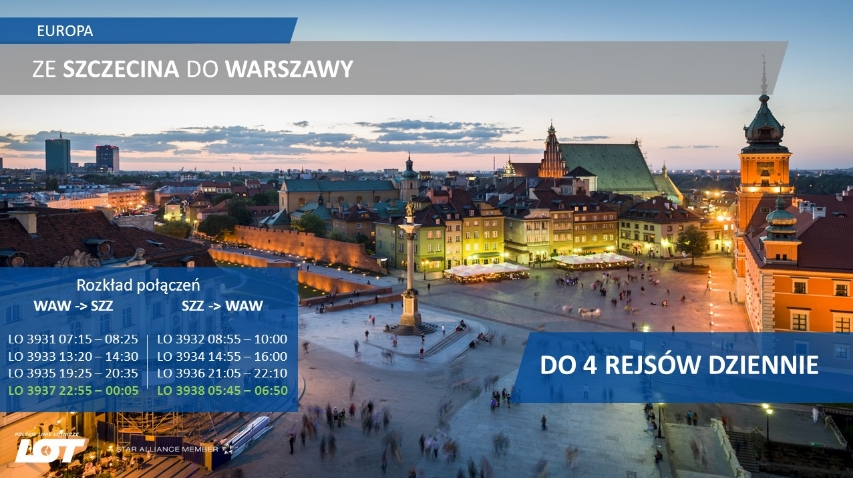 poranne połączenie z Goleniowa do Warszawy