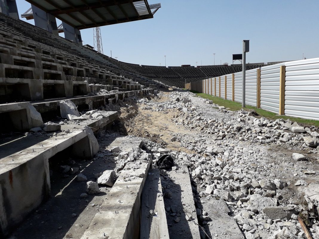 Stadion Miejski prace rozbiórkowe