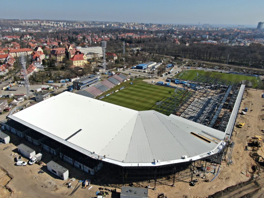 stadion miejski postęp prac kwiecień 2020