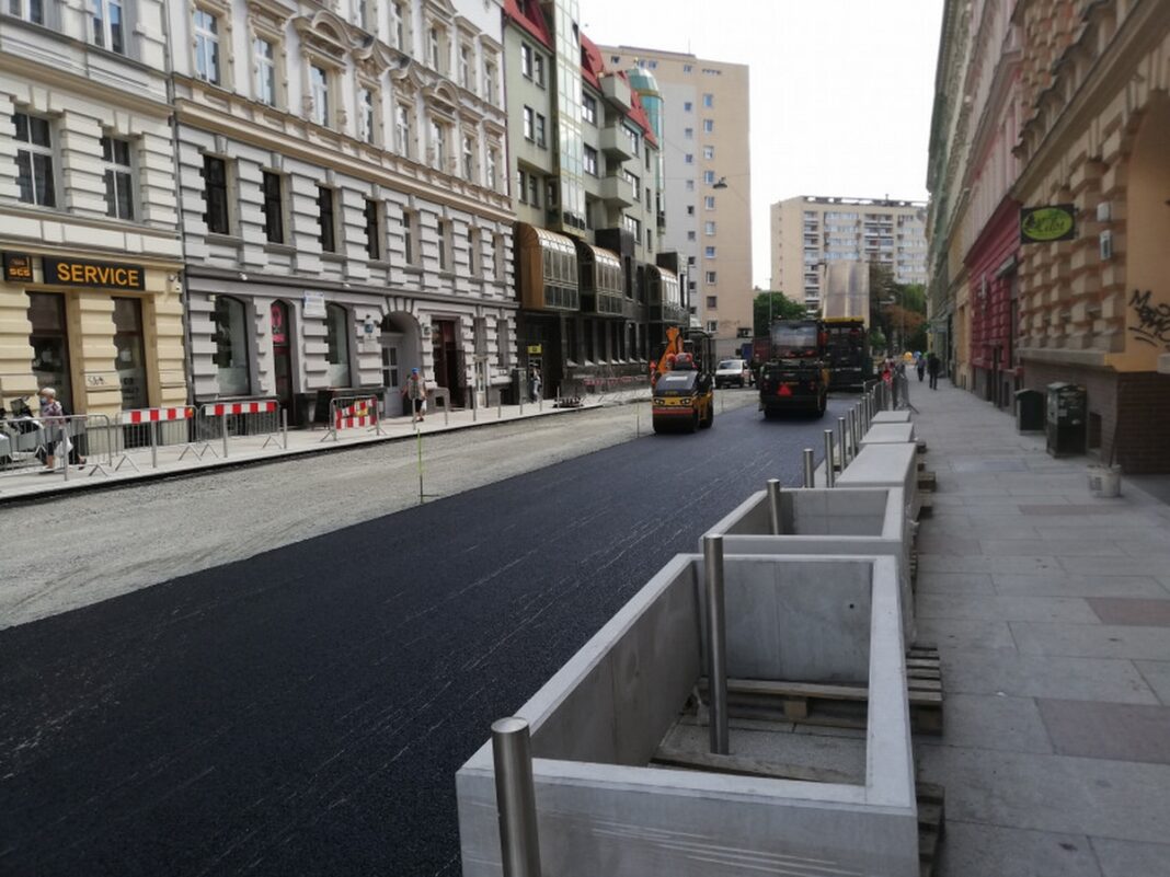 przebudowa ulice śródmieście postęp prac sierpień 2020