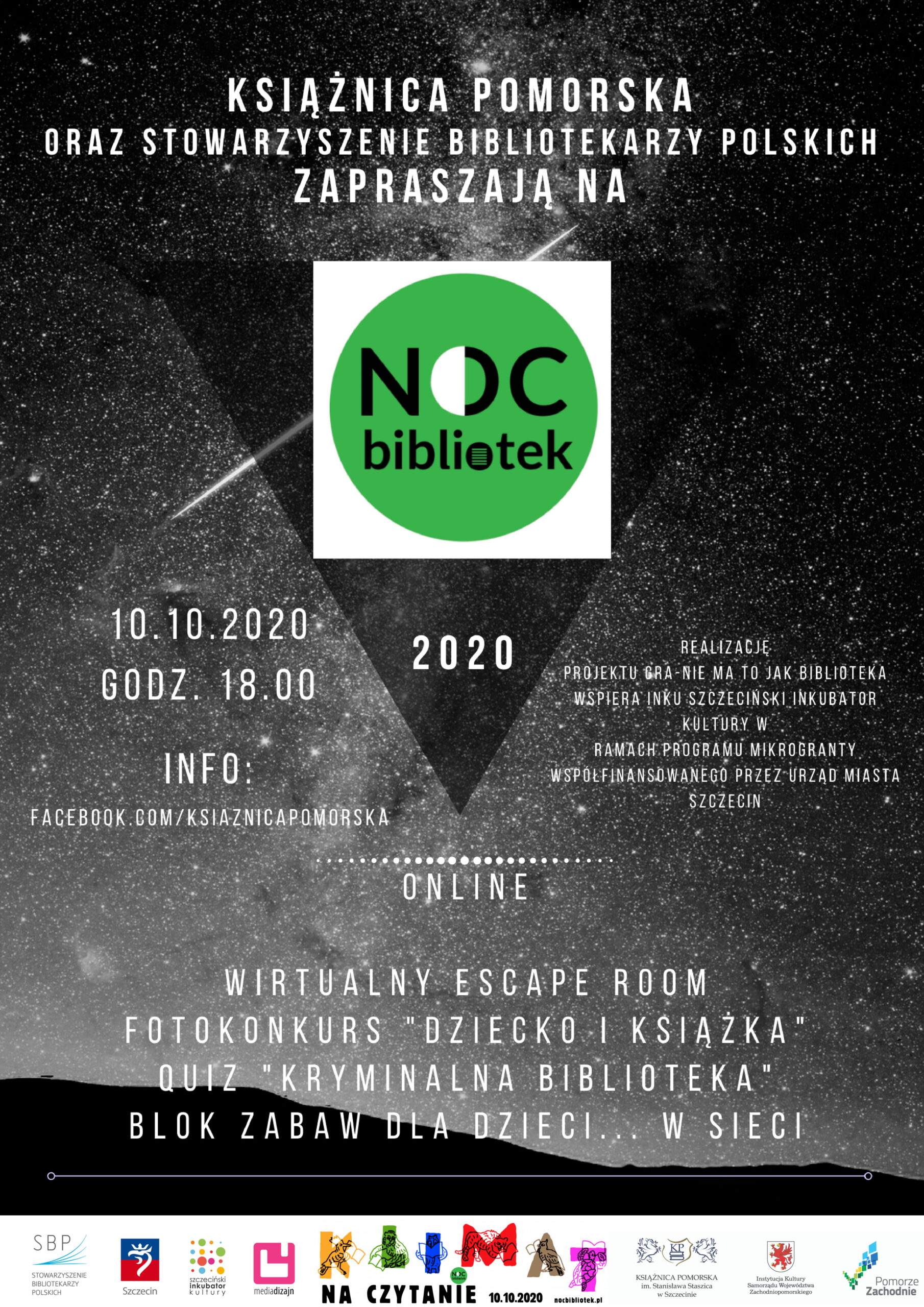 Noc Bibliotek 2020 Książnica Pomorska Szczecin