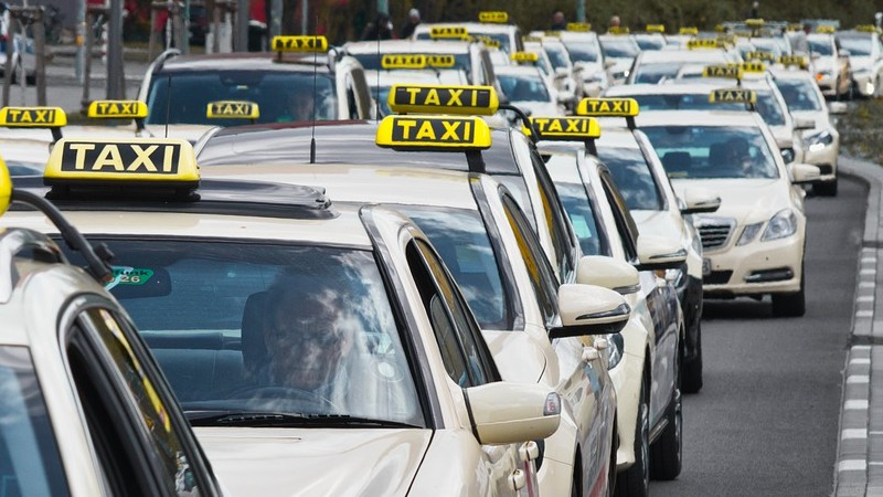 prostest szczecińskich taksówkarzy