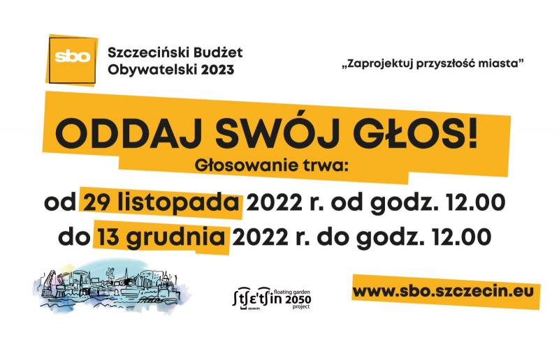 29 listopada startuje głosowanie na projekty SBO 2023!
