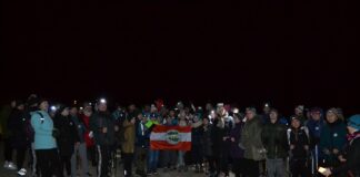 IX Nocny Noworoczny marsz TWARDZIELI Nordic Walking