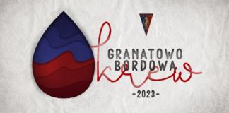 "Granatowo-bordowa krew"